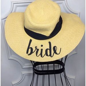 Wide brim Bride straw hat